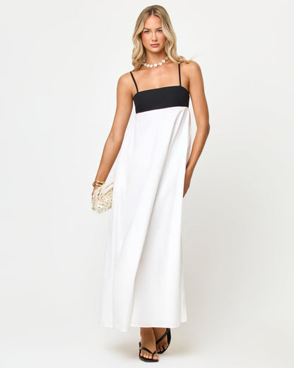 Raveena Dress - Black-Cream