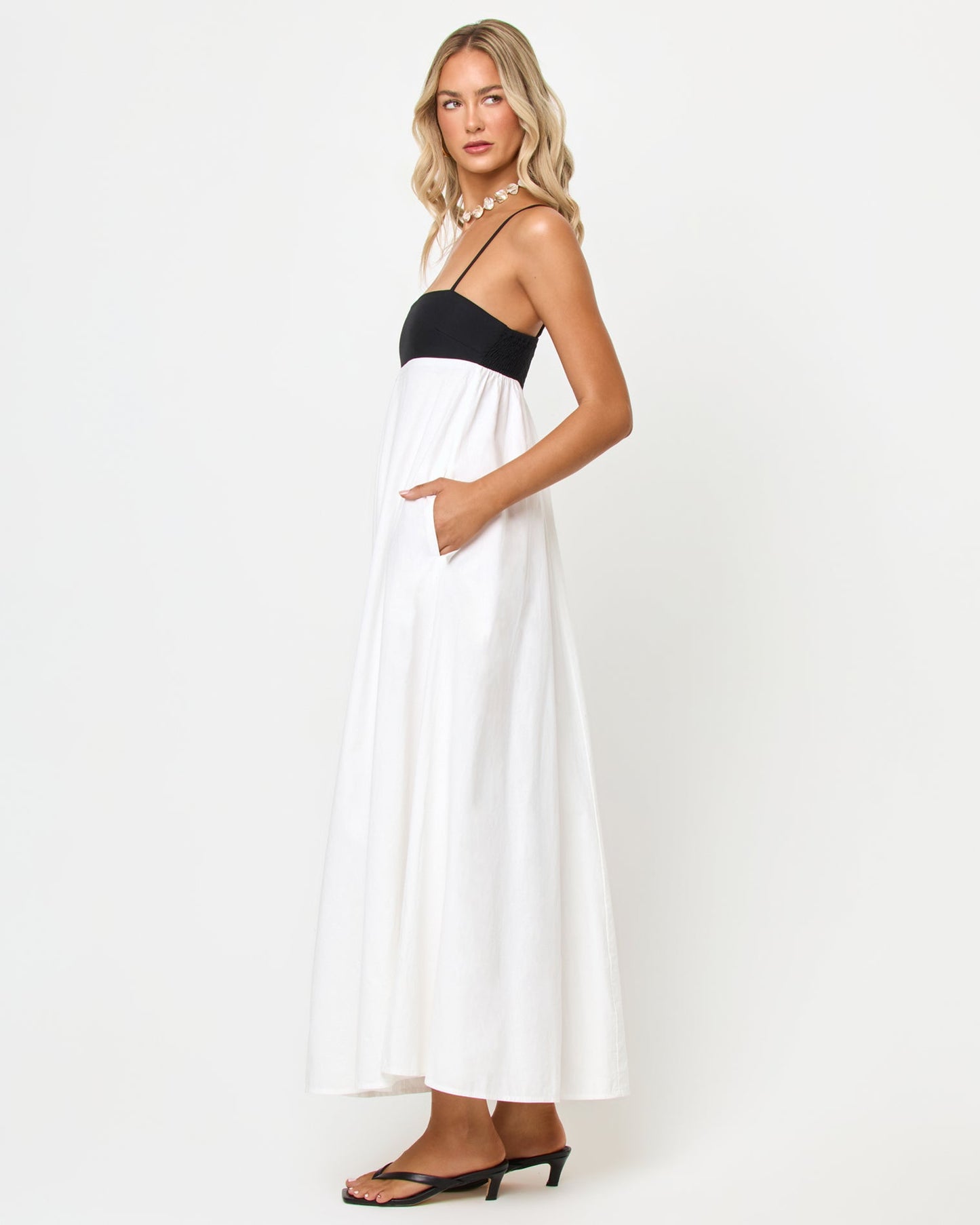 Raveena Dress - Black-Cream