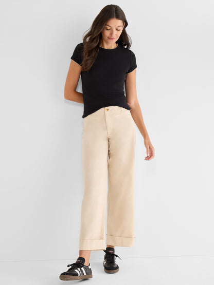 Perfect Knit Rib Double Layer Tee
