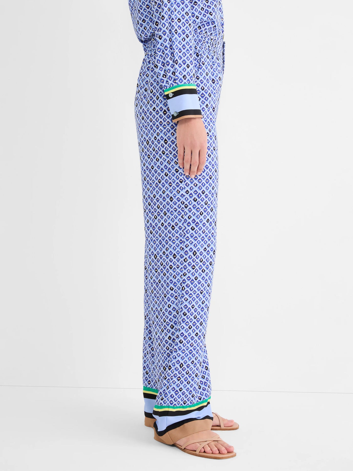 Mosaic Trimmed Lenox Wide Leg Pant