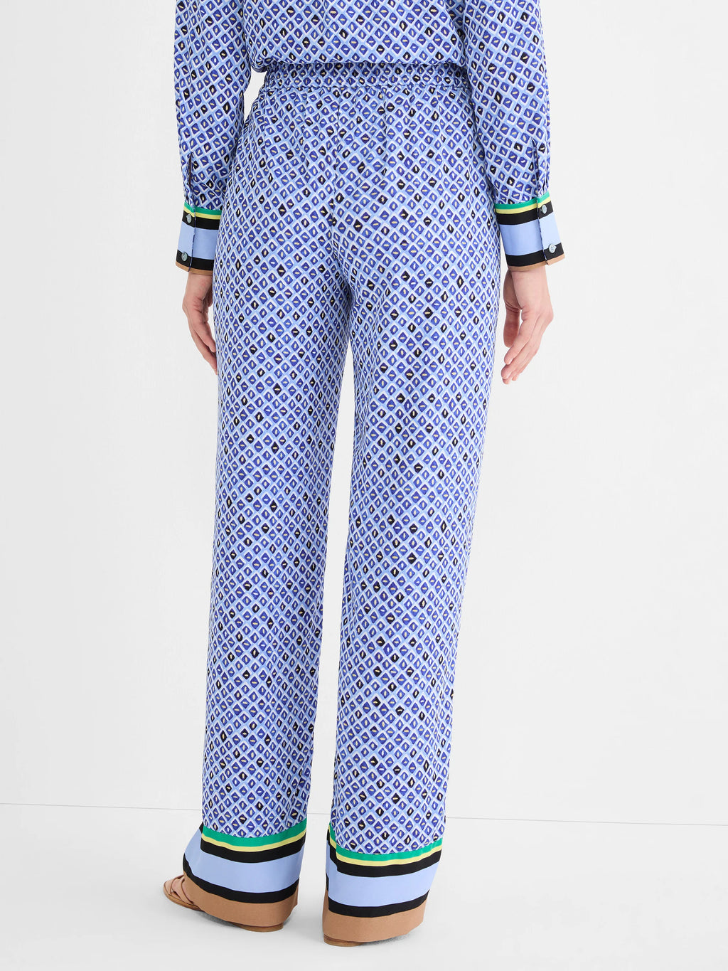 Mosaic Trimmed Lenox Wide Leg Pant