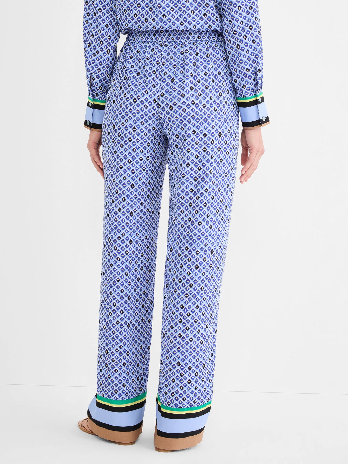 Mosaic Trimmed Lenox Wide Leg Pant
