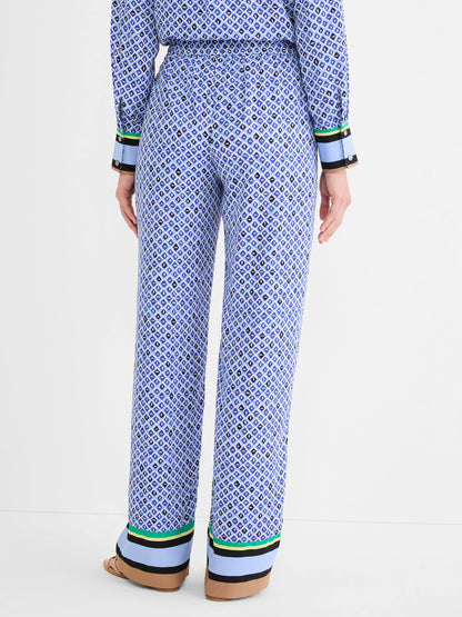 Mosaic Trimmed Lenox Wide Leg Pant