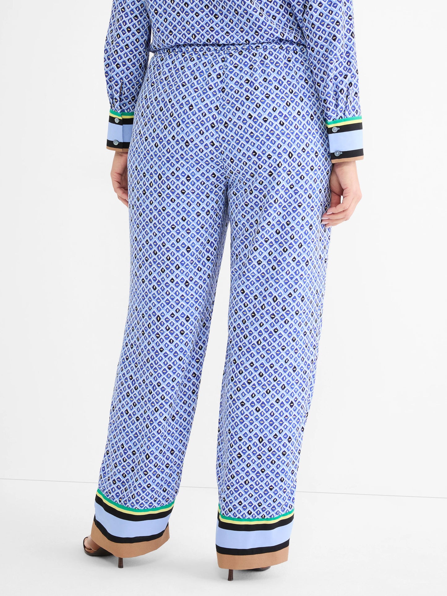 Mosaic Trimmed Lenox Wide Leg Pant