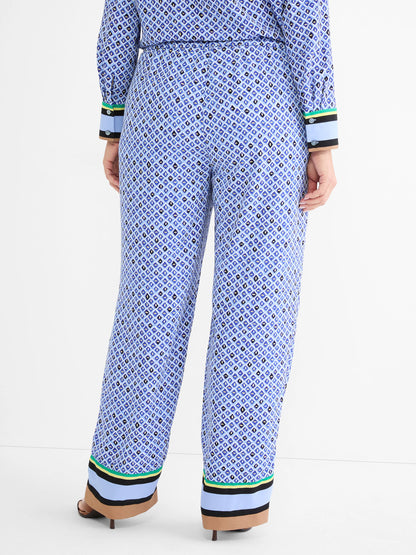 Mosaic Trimmed Lenox Wide Leg Pant