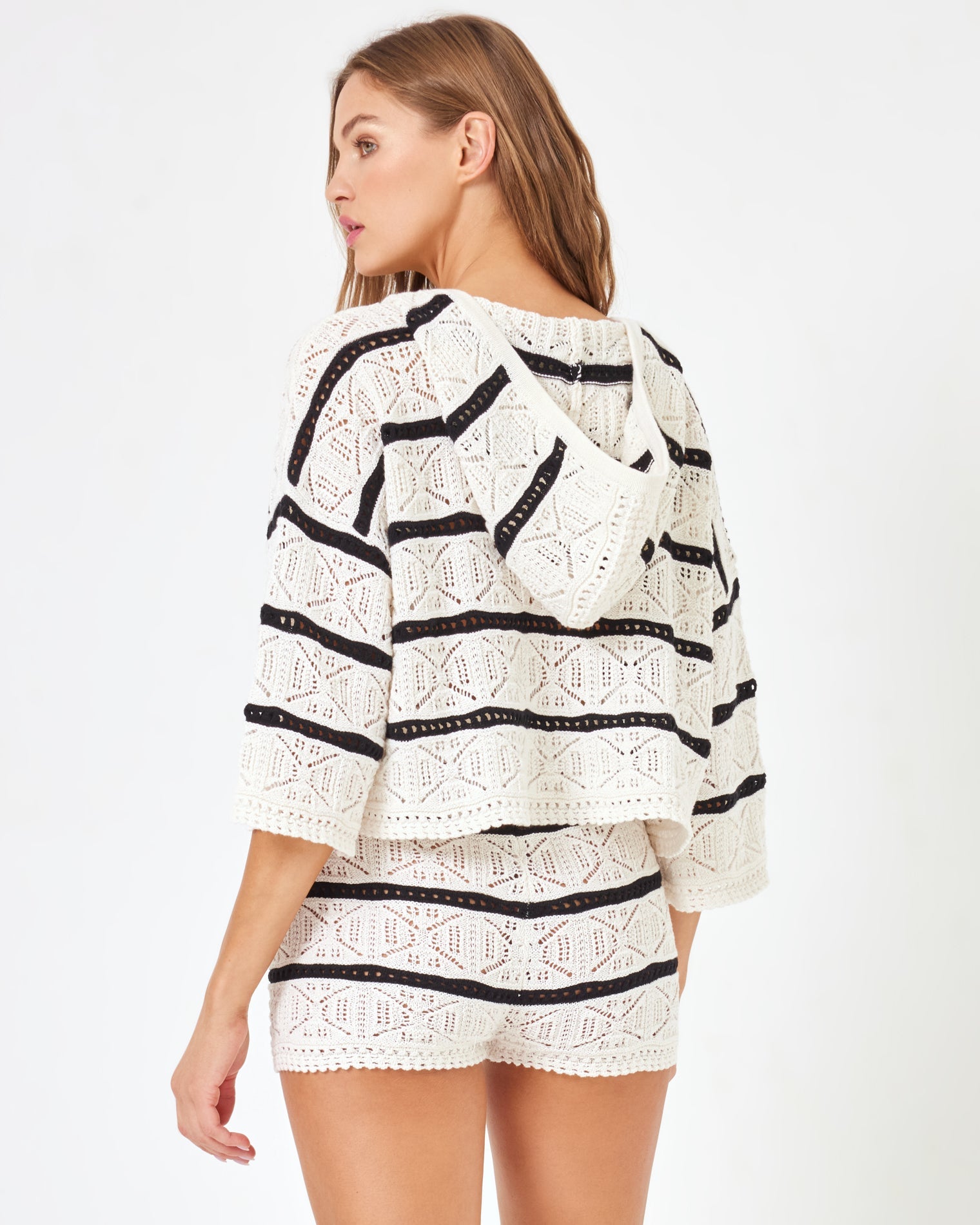 Striped Diamond Eyes Hoodie - Starcrossed Stripe