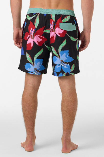 Hermosa Elastic Waist Lined 17" Swim Trunks