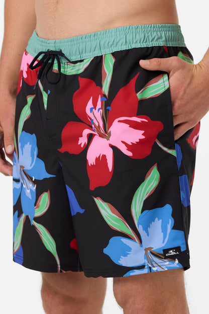 Hermosa Elastic Waist Lined 17" Swim Trunks