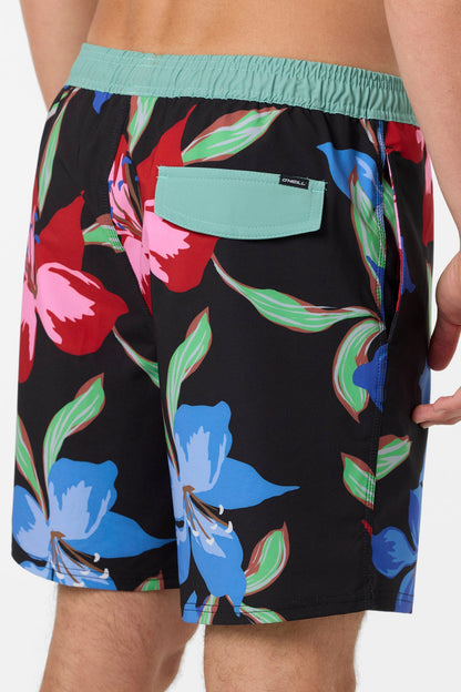 Hermosa Elastic Waist Lined 17" Swim Trunks