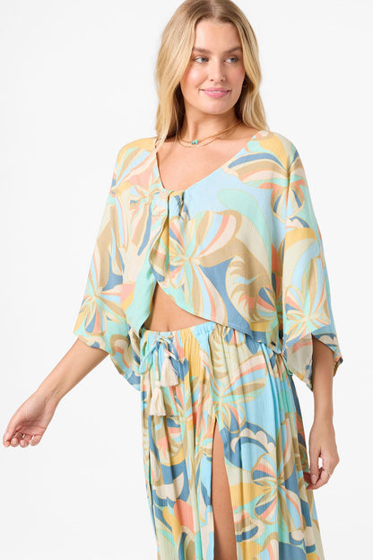 Anna Printed Reversible Cover-Up Top