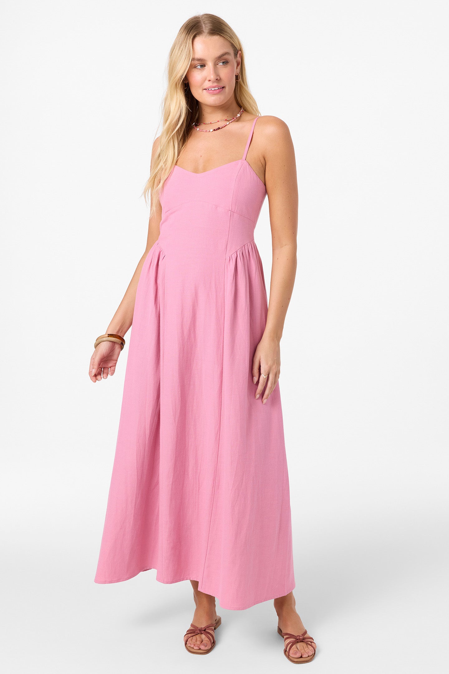Linden Solid Dress Midi Dress