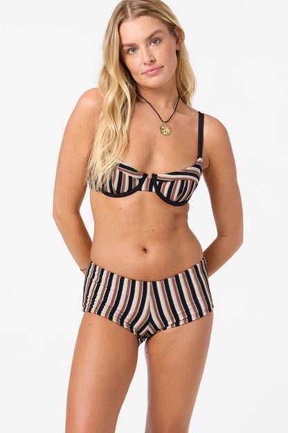 Sand Dollar Stripe Seashell Bra Top