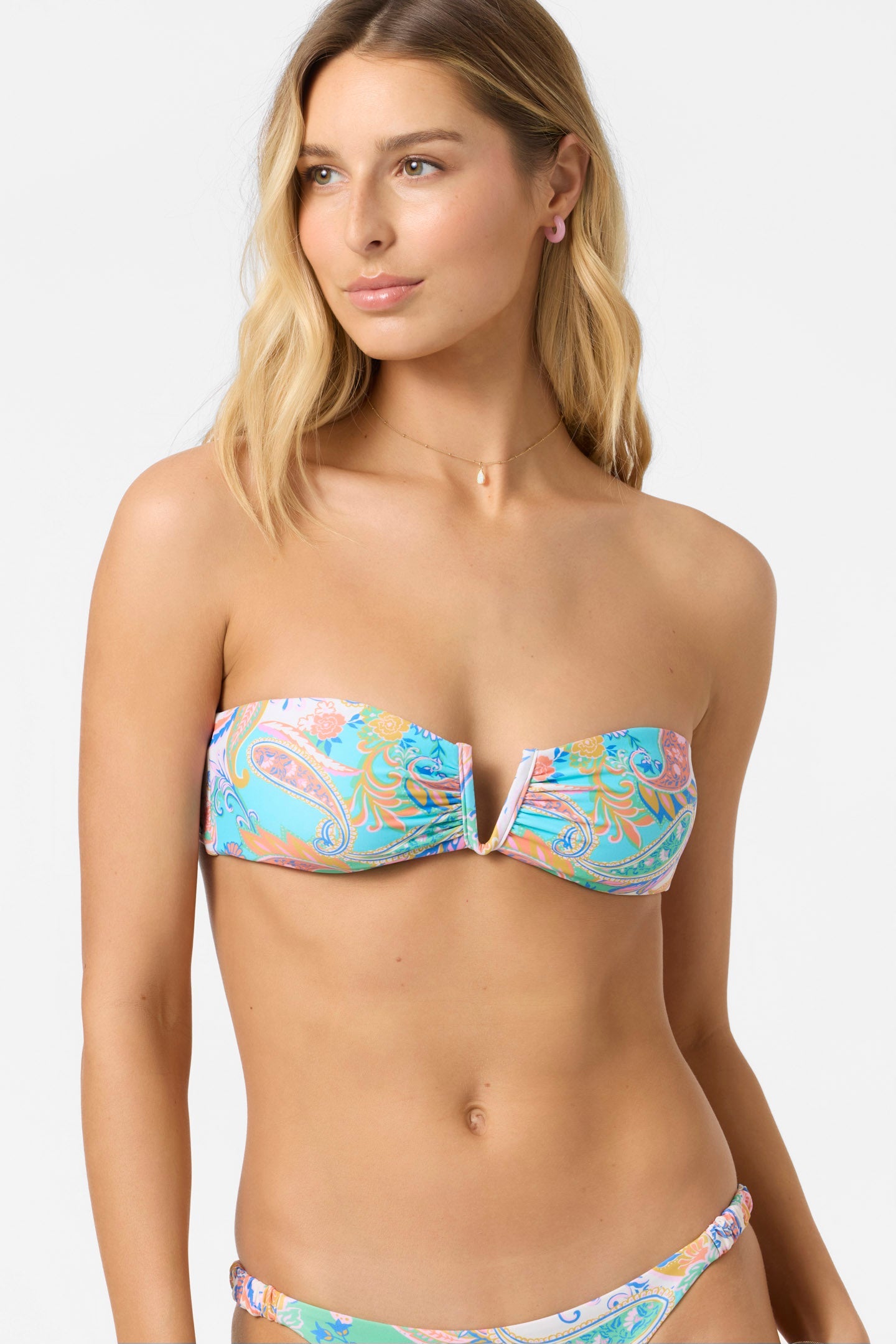 Presley Paisley Gold Coast Bandeau Top