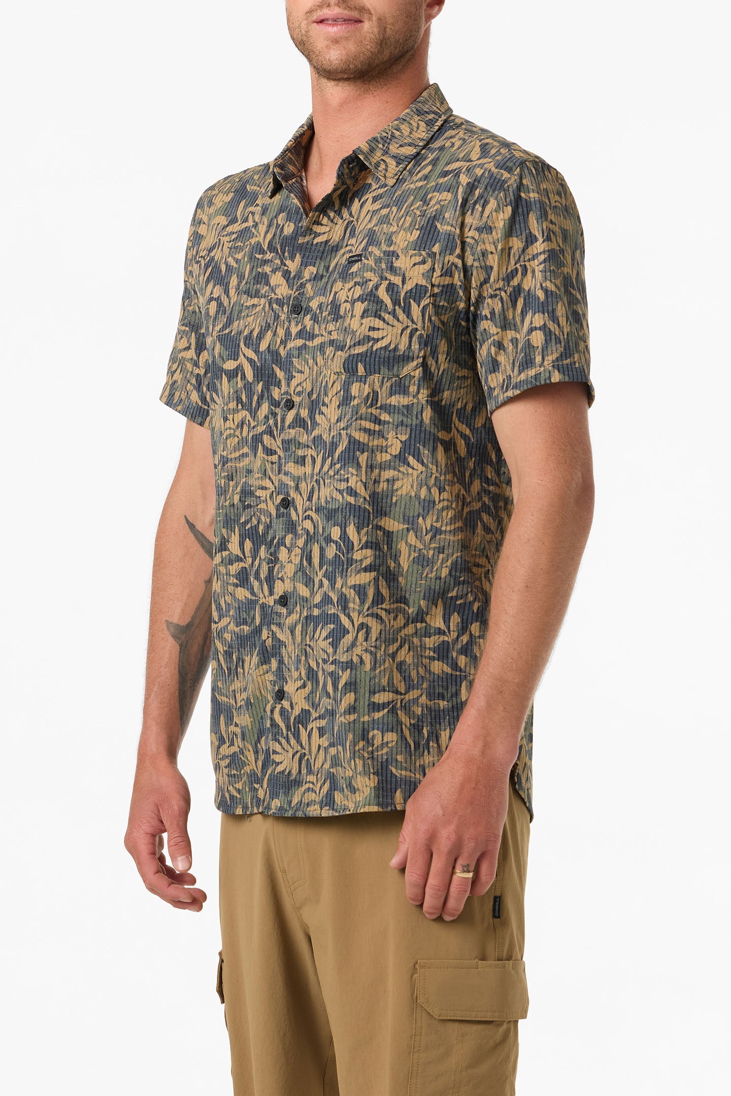 TRVLR Perforated Printed Standard Fit Shirt