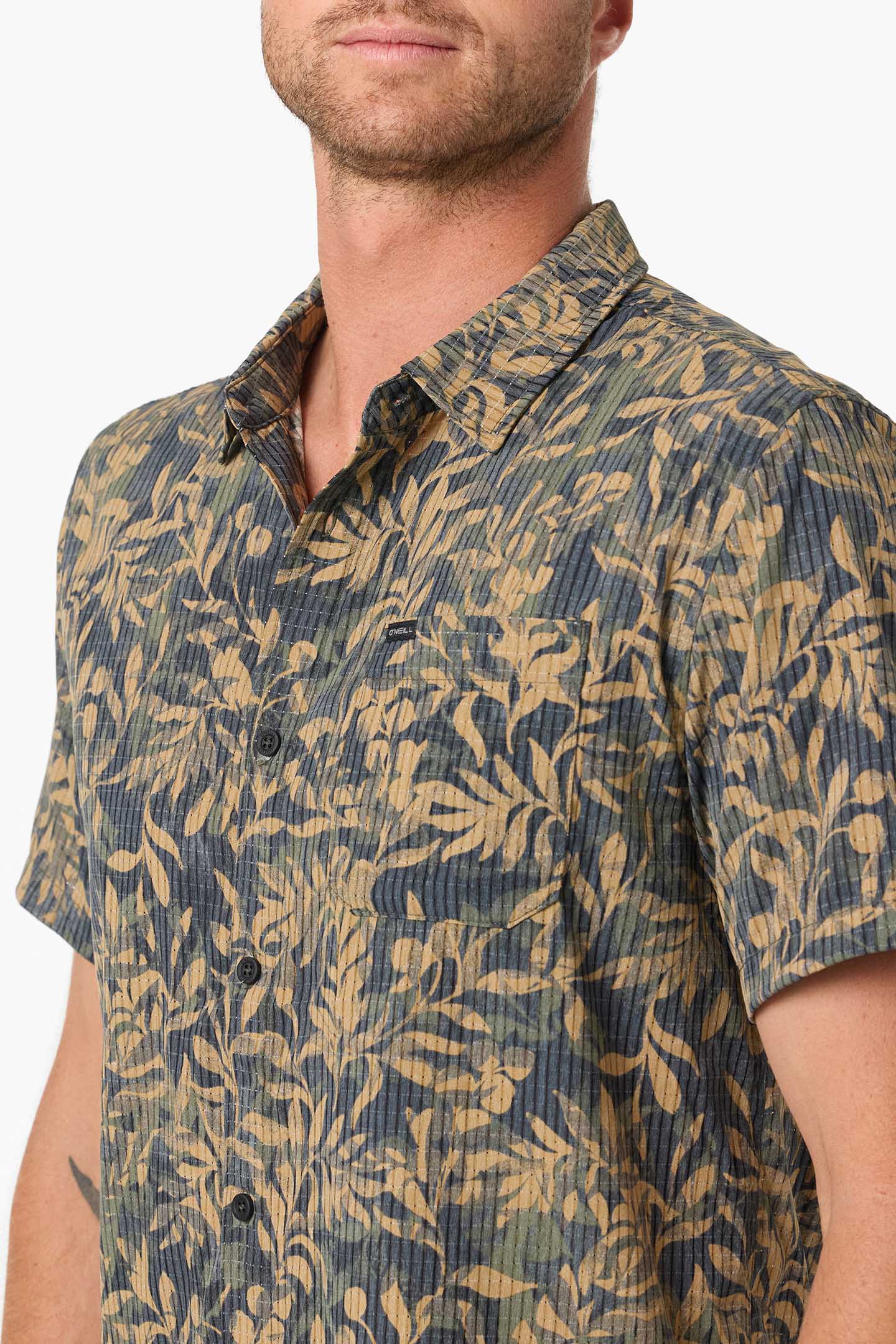 TRVLR Perforated Printed Standard Fit Shirt