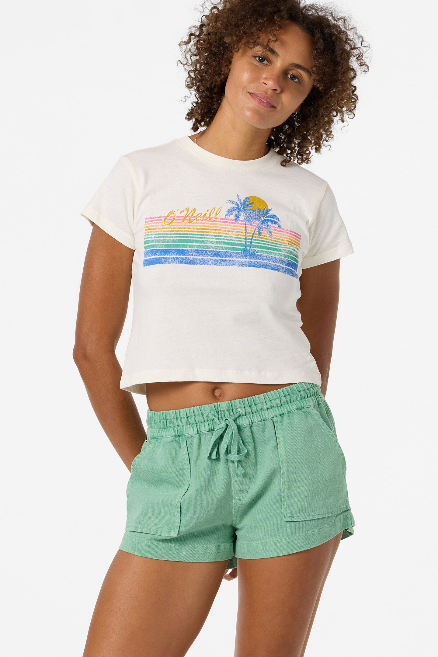 Retro Stripe Fitted Tee