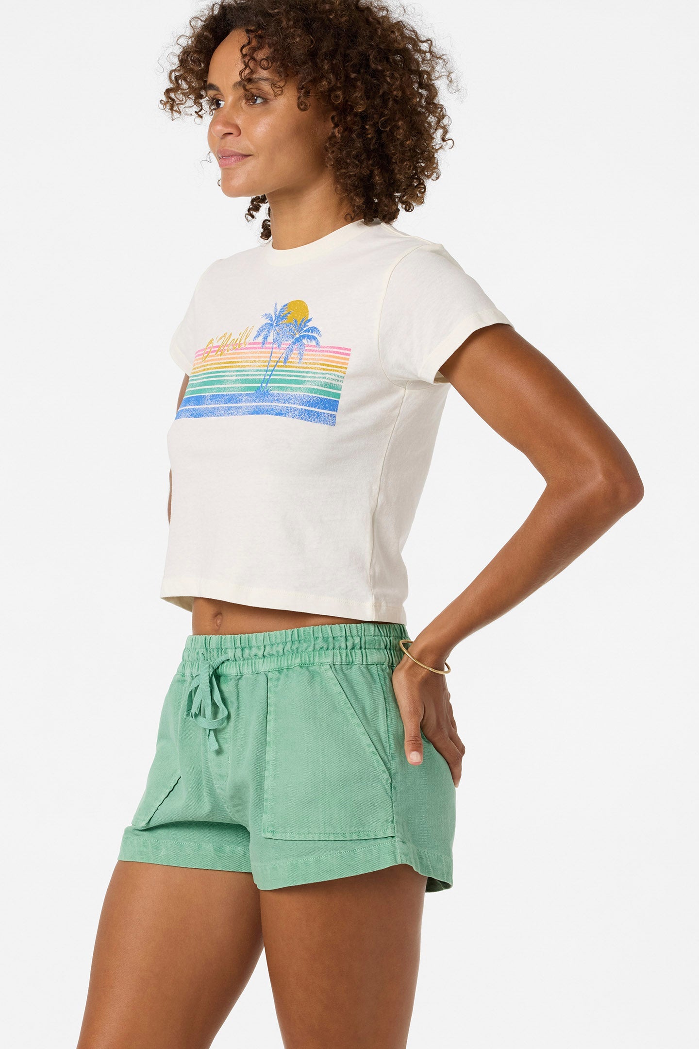 Retro Stripe Fitted Tee