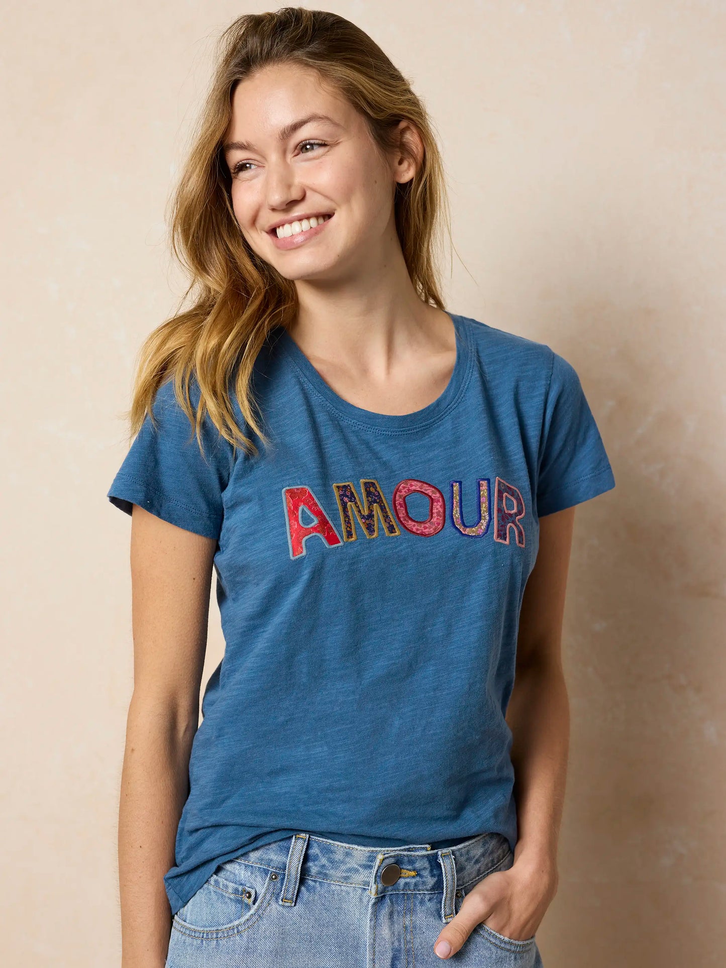 Perfect Fit Applique Tee - Amour