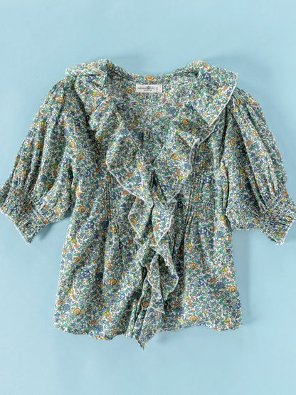 My Favorite Cotton Top - Blue Floral