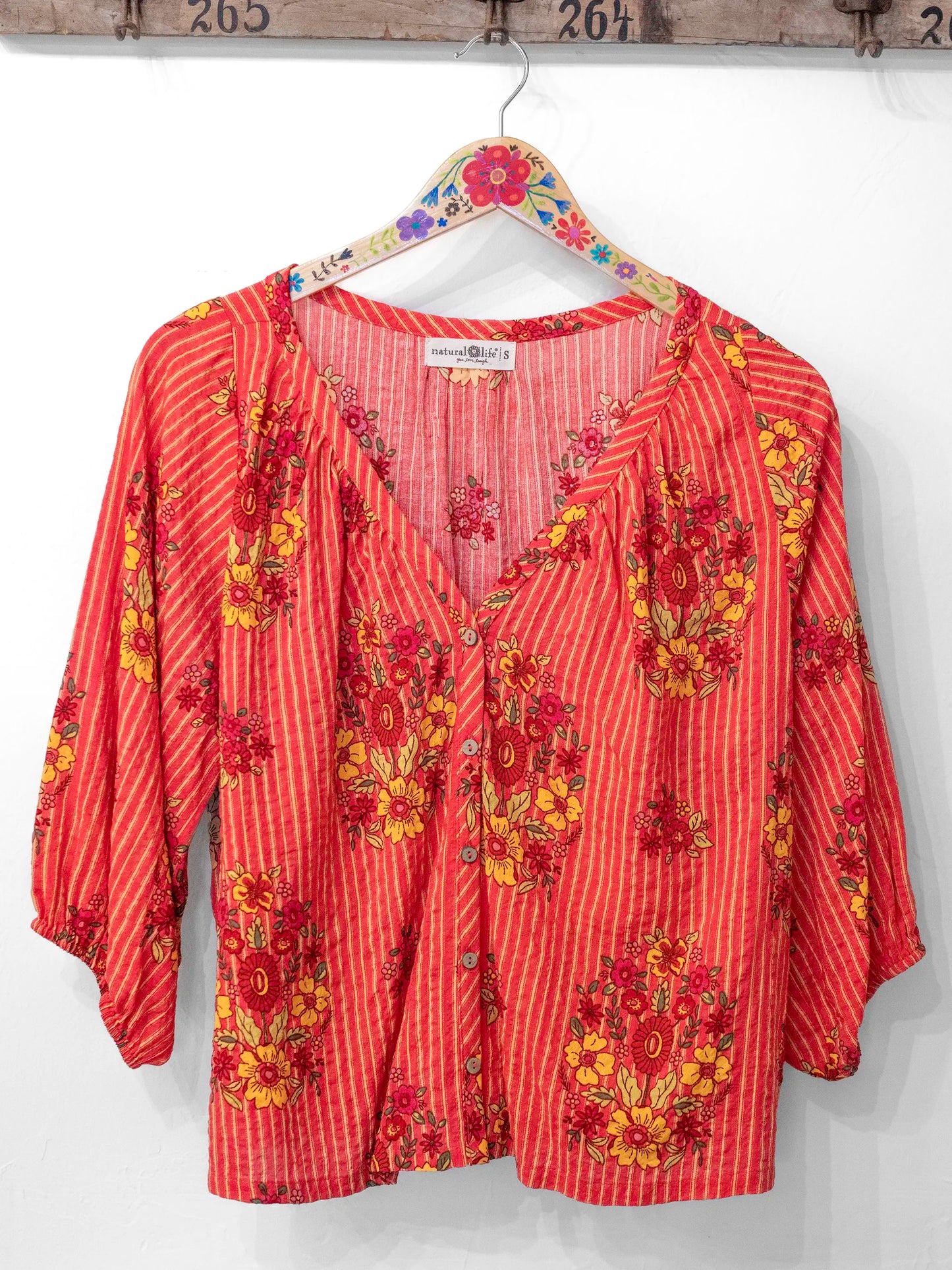 Abby Blouse - Jaipur Stripe Pink