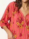 Abby Blouse - Jaipur Stripe Pink