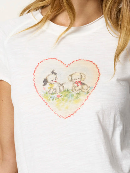 Lily Cotton Short Sleeve Tee Shirt - Puppies