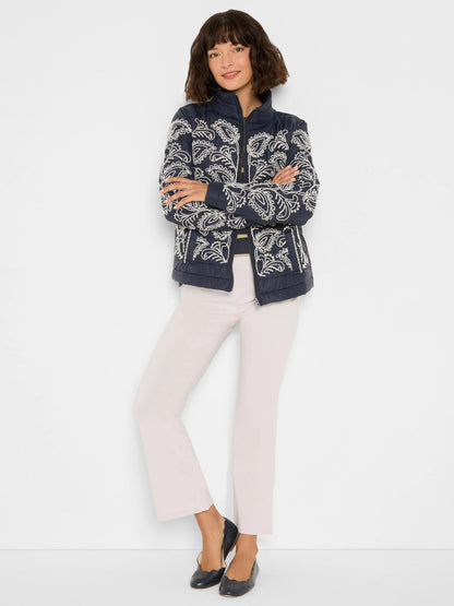 Embroidered Puffer Bomber