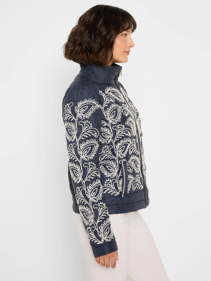Embroidered Puffer Bomber