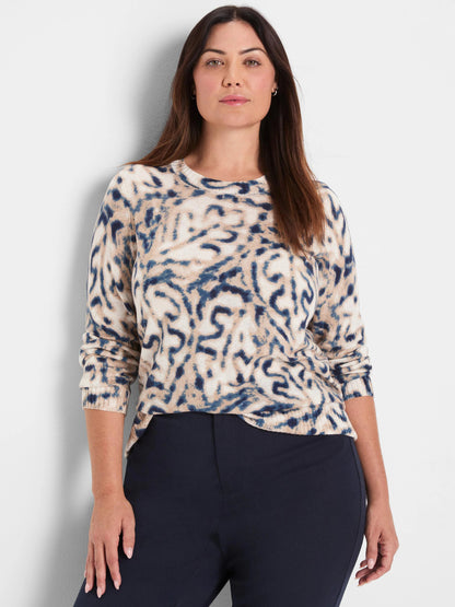 Blurry Leaf Supersoft Sweater