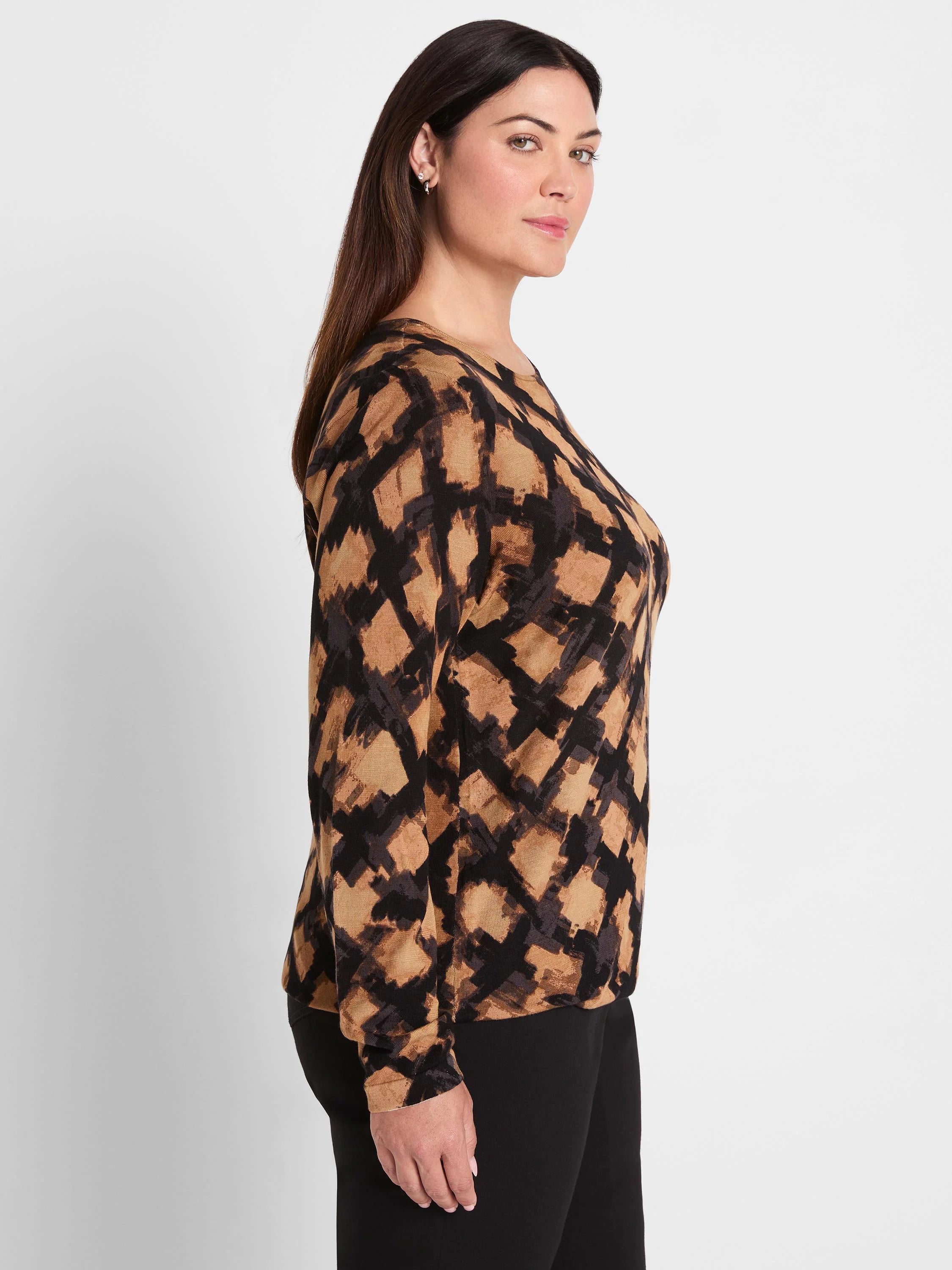 Glowy Check Sweater