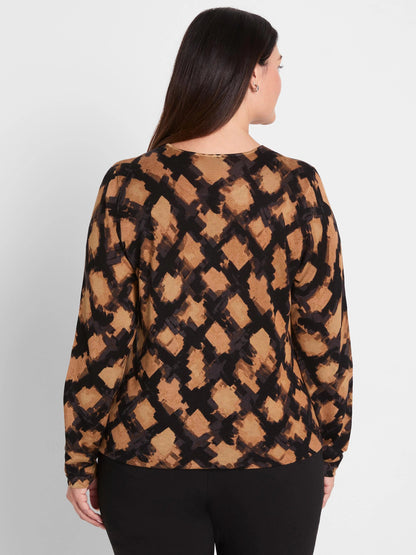 Glowy Check Sweater