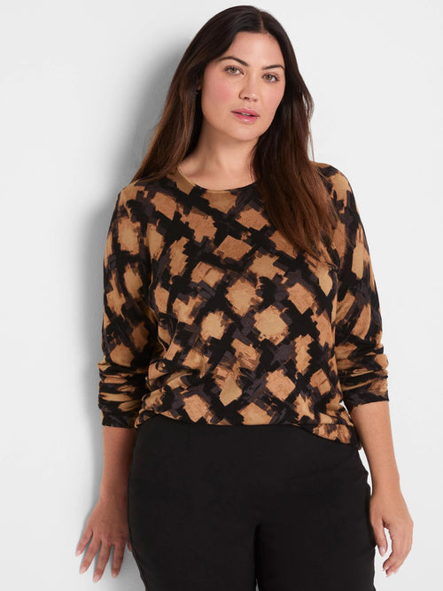 Glowy Check Sweater