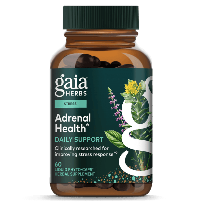 Gaia Herbs Adrenal Health Daily Support for Stress Support || 60 ct