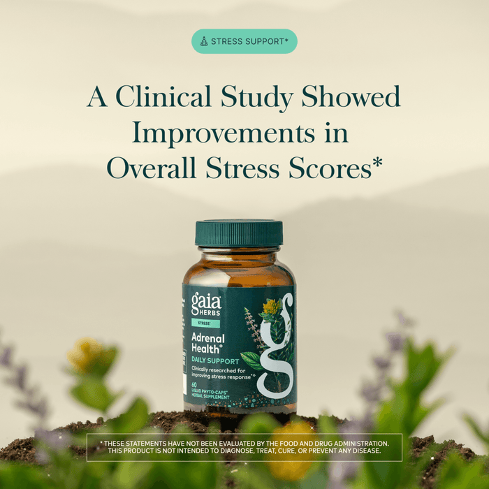 Gaia Herbs Adrenal Health Daily Support for Stress Support || 60 ct Claim