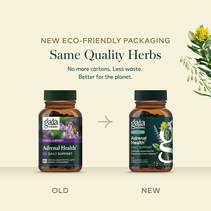 Gaia Herbs Adrenal Health Daily Support for Stress Support || 60 ct Comparison