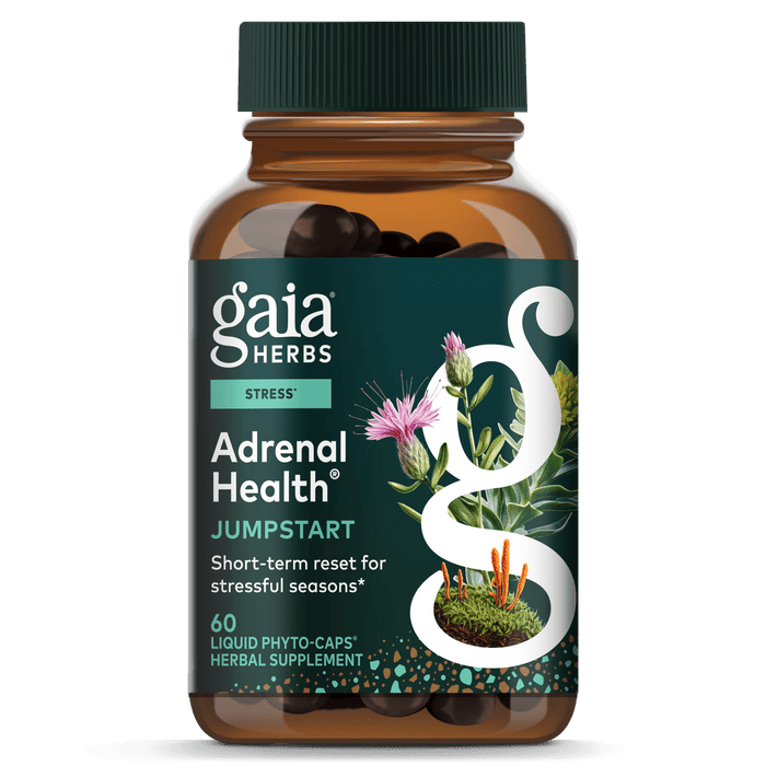 Gaia Herbs Adrenal Health Jump Start for Stress Support || 60 ct
