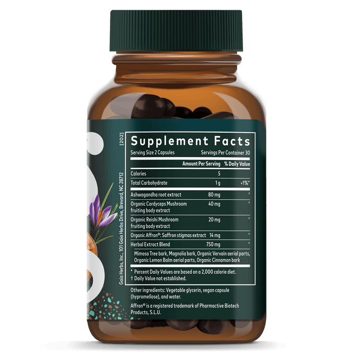 Adrenal Health Nightly Restore Supplement Facts 60 Count