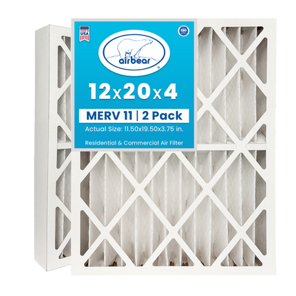 Air Bear 12x20x4 Pleated Air Filter