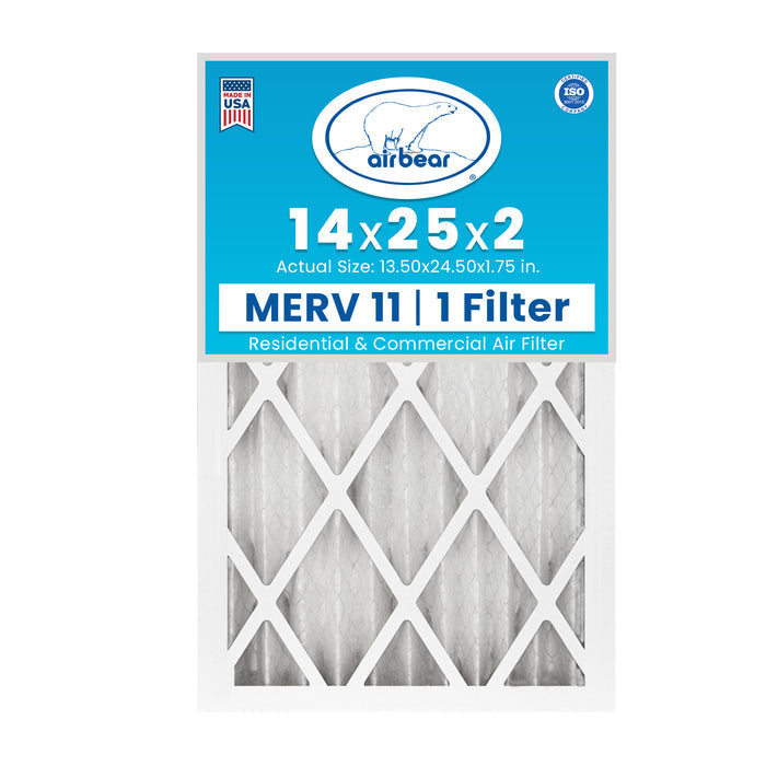 Air Bear 14x25x2 Pleated Air Filter