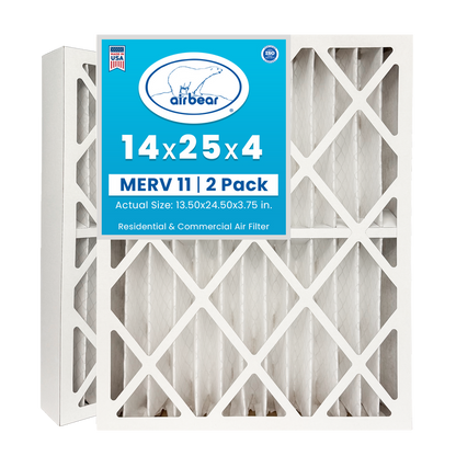Air Bear 14x25x4 Pleated Air Filter