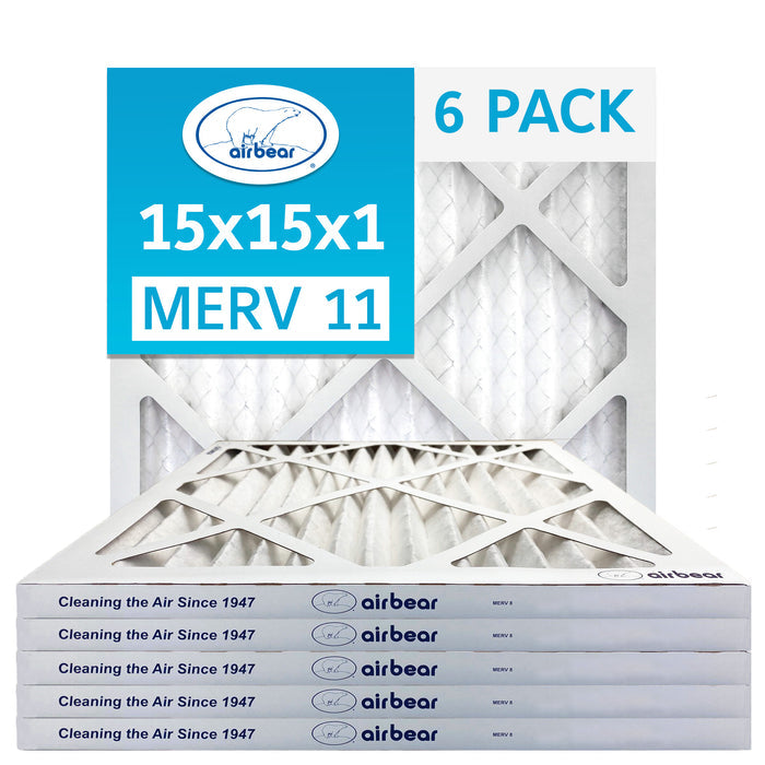 Air Bear 15x15x1 Pleated Air Filter
