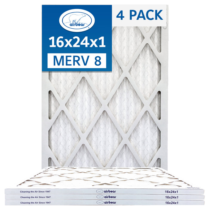 16x24x1 air filter 4pack MERV8