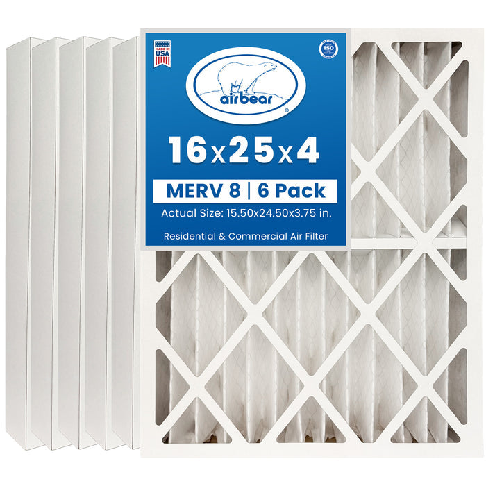 Air Bear 16x25x4 Pleated Air Filter