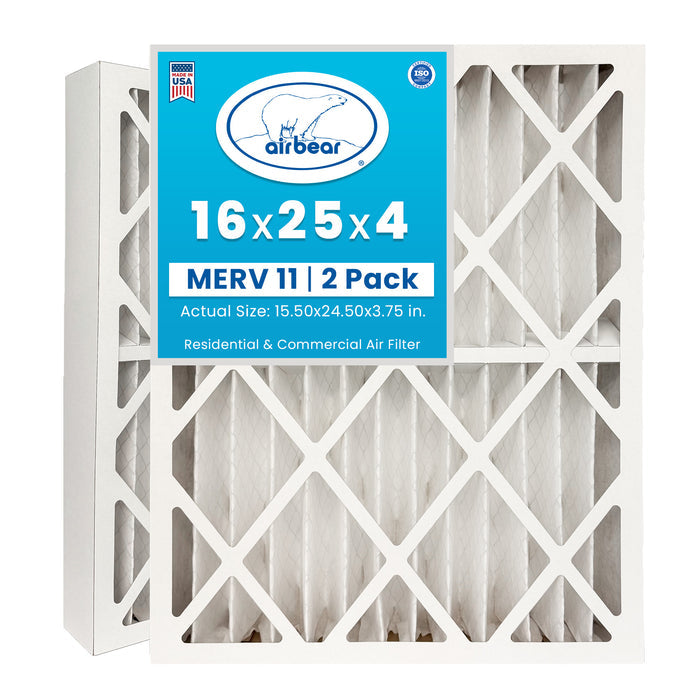Air Bear 16x25x4 Pleated Air Filter