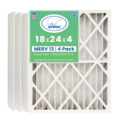 Air Bear 18x24x4 Pleated Air Filter