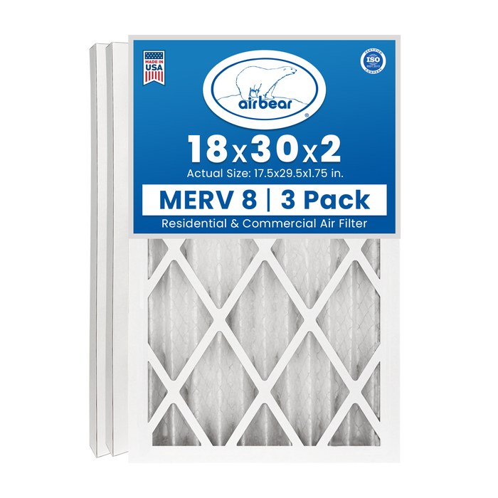 Air Bear 18x30x2 Pleated Air Filter