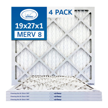 Air Bear 19x27x1 Pleated Air Filter