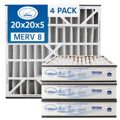 20x20x5 Air Bear Filter MERV 8 4 pack