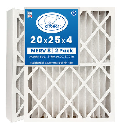 Air Bear 20x25x4 Pleated Air Filter