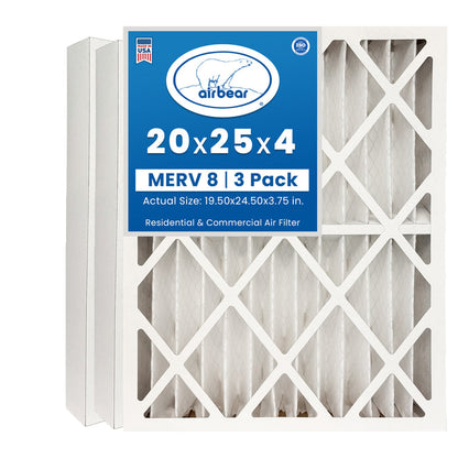 Air Bear 20x25x4 Pleated Air Filter